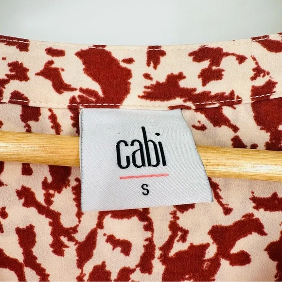 Cabi Natural Rust Button Front Sienna Tie Waist Tunic Dress S - Picture 9 of 10